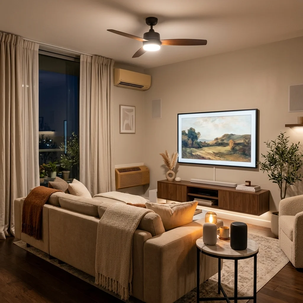 Living room in cinema mode